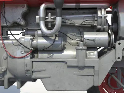 Massey Ferguson 65 Low-poly 3D model