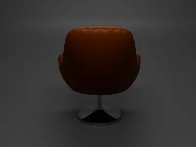 leather chair Low-poly 3D model