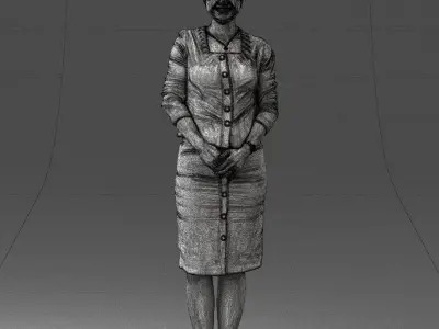 000353 Woman in Beige Dress 3dp 3D print model