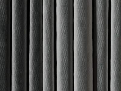 low width curtains 05 grey curtains Low-poly 3D model