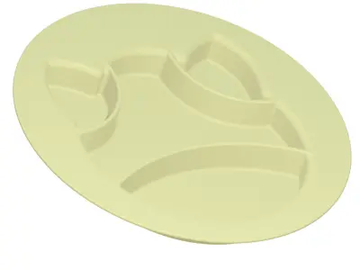 Cartoon Kids Partition Plate 3D print model