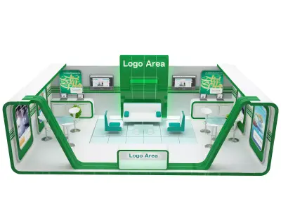  Booth Exhibition Stand a398a 3D model