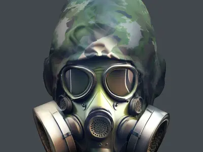 Helmet 3d model military combat Military Low-poly Low-poly 3D model 75