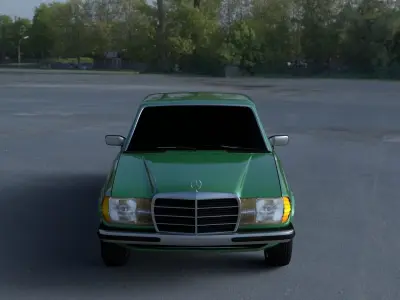 Mercedes-Benz W123 HDRI 3D model