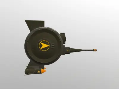 BattleBot Military Green Free low-poly 3D model