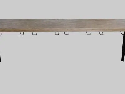 Bar Table-03 Low-poly 3D model