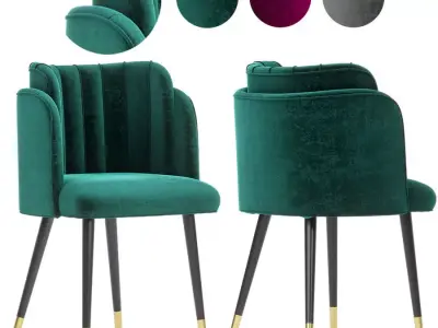 Velvet Dining Chair 3D model
