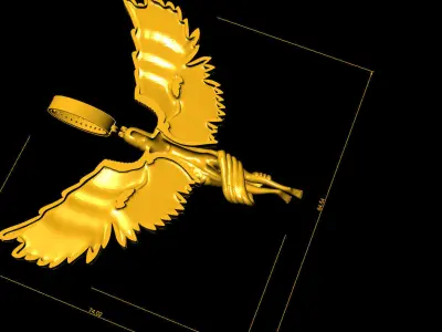 Girl angel diamond pendant 3D print model