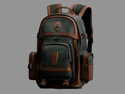 Stylized Backpack BP15 Low-poly 3D model