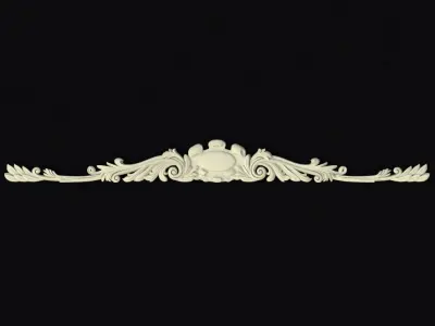 Central decor ornament for furniture 3D model 9
