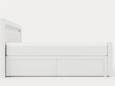 Franco Continental Bed 180x200 Led Lighting White Art Low-poly 3D model