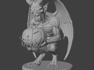 Halloween Black Demon 3D Model 3D print model