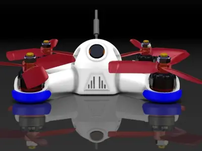 3D135 - Racing quadcopter 135mm 3D print model