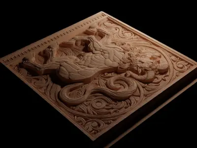 Satyr CNC 3d Print High Relief Sand Casting 3D print model