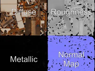 Western Saloon Building Model Pack Low-poly 3D model