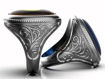 Oval man ring 3D print model