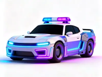 Futuristic  Police Vehicles And Enforcement Units 3D Collection 3D Model Pack