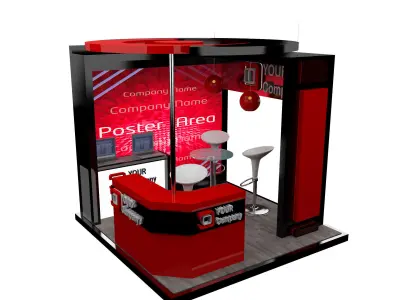  Booth Exhibition Stand a597d  3D model