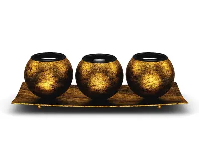 Golden Candlesticks 3D model