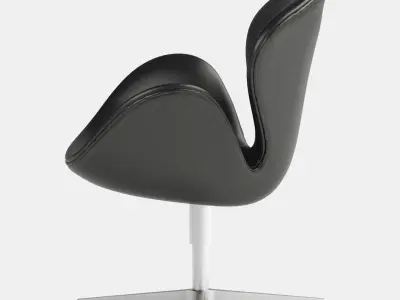 SWAN Chair Arne Jacobsen Fritz Hansen Black 3D model