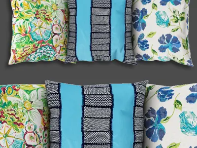 Pillows Set 001 - Festival 3D model