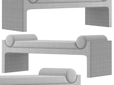 Bleecker Bench By Cocorepublic 3D model