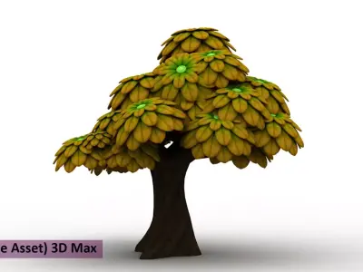 Tree Game Asset Low-poly 3D model