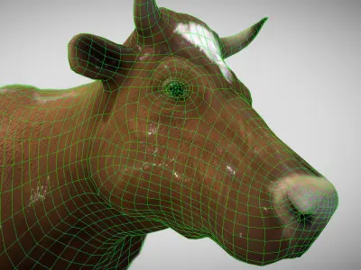 Cow  The Gentle Grazer of Fields and Farms 3D Model Low-poly 3D model