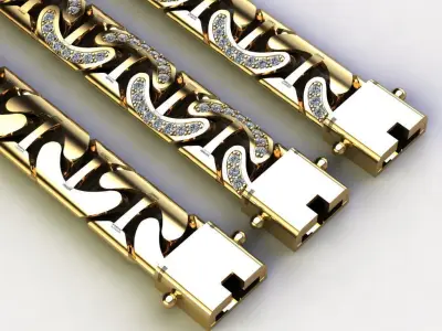 LUXURY chain bracelet necklace Just STL 3D model