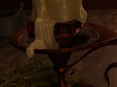 small hand held candle holder 3D model