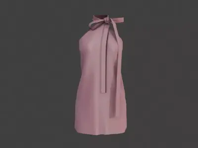 Ribbon Tie Dress 3D model
