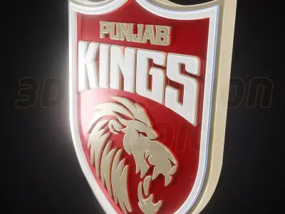 Punjab Kings logo - Cinematic - 3D print 3D model