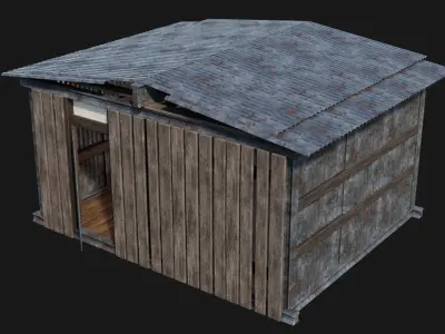 Medieval Houses 59- 4K Textures Game Ready Low-poly 3D model