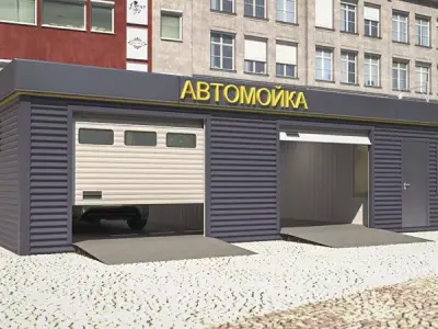 MOBILE CAR WASH 84m2 3D model