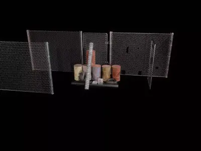 Unreal engine game ready nanite compatible post apocalypse pack  Low-poly 3D model
