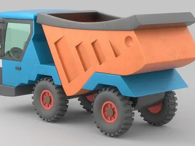 Cartoon Car Low-poly 3D model by asphyxiationdomain