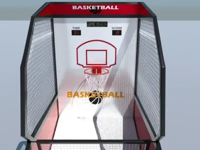Arcade Basketball Game Machine 3D model