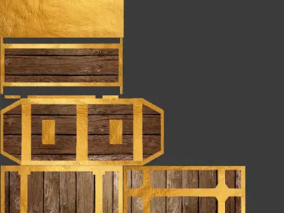 Chest wooden Free 3D print model