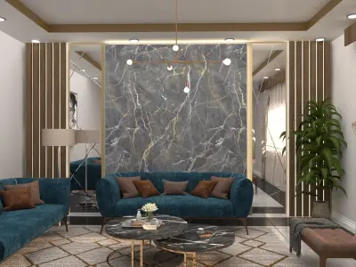 Modern Living Room 3D model