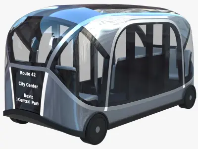 Autonomous City Shuttle Bus 3D model