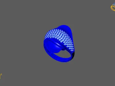 Women Ring 3D print model 13