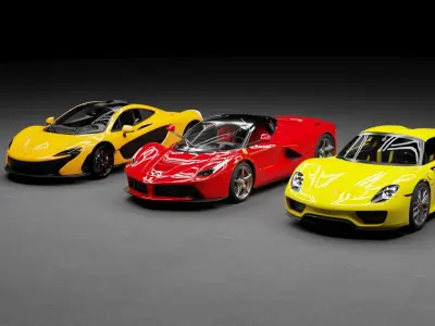 Holy Trinity 2000s Car Pack 3D model