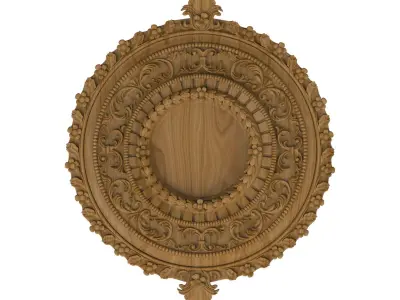 Carved picture frame STL 3D model 119