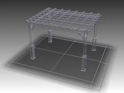 Cherry Pergola 3D model