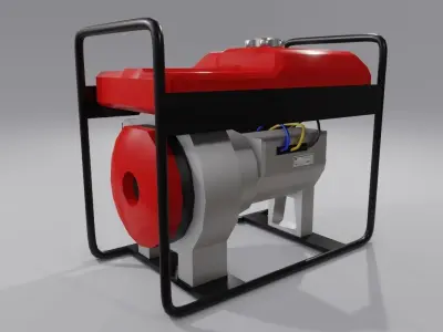 Gasoline Electric Generator - Gerador Eletrico Low-poly 3D model