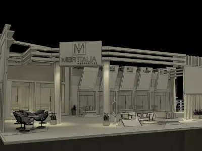 Booth Exhibition Stand a273 3D model