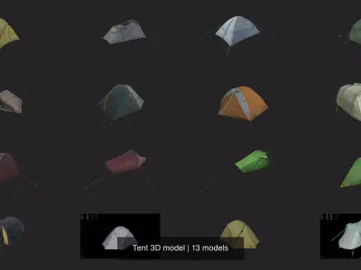 Tent 3D model 3D Model Collection