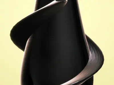 Modern Vase with Rings 3D print model