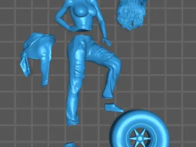 Formula one RACE GIRL PITSTOP MONZA 4 3D print model