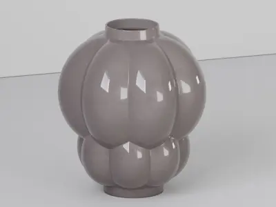 Uva Vase Small light-grey glossy 3D model